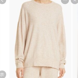 Jenni Kayne Beige Crewneck oversized Sweater